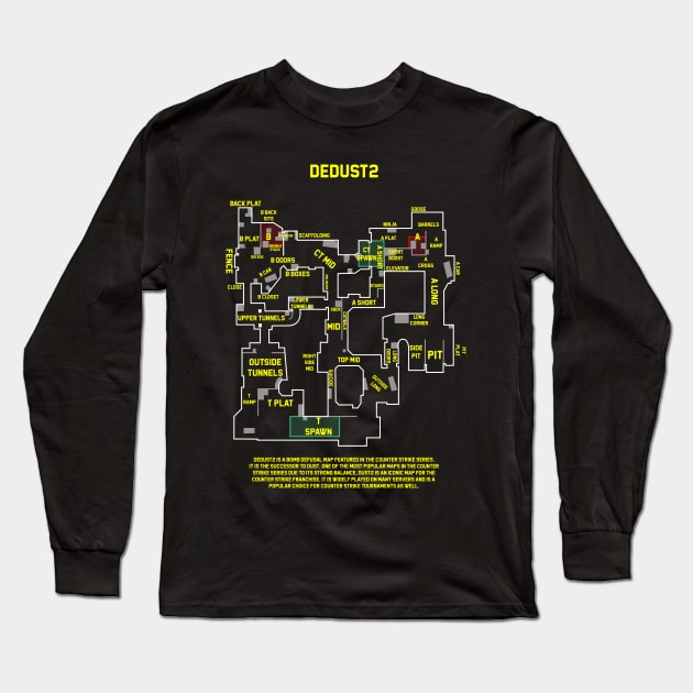 T-Shirt Csgo dedust 2 map Long Sleeve T-Shirt by mrcatguys